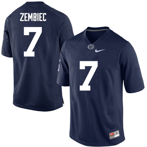 Men Penn State Nittany Lions #7 Jake Zembiec College Football Jerseys-Navy